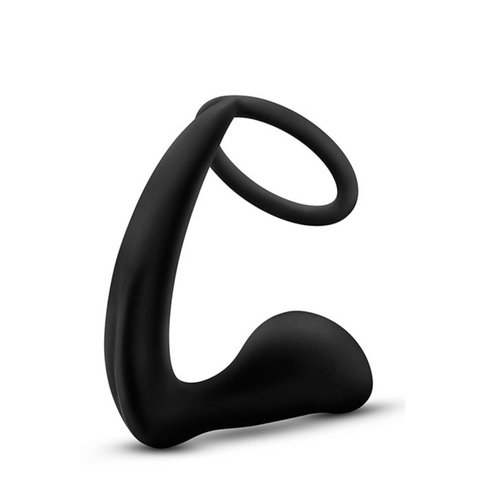 Dop Anal Cu Inel Pentru Penis Anal Adventures, Negru, 10 Cm 4