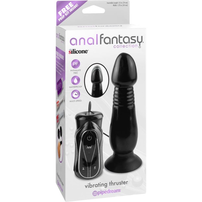 Dop Anal Cu Vibratii Ass Thruster, Negru, 14 Cm 3