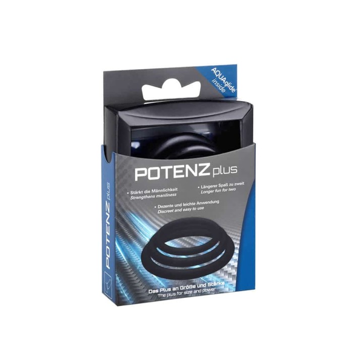 Set 3 Inele Penis Potenzone (s, M, L), Negru 5