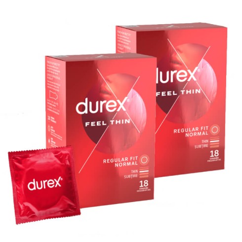 servetel, Pachet Prezervative Durex Feel Thin 2x18, 36 Bucati , pasiune.ro