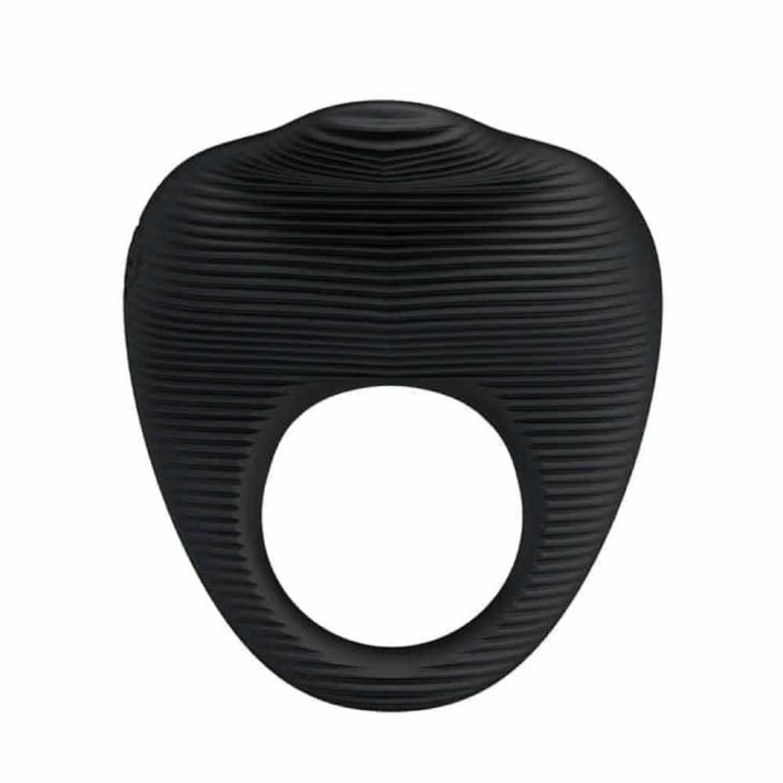 Inel Penis Cu Stimulator Clitoridian Si Vibratii Thimble, Negru 2