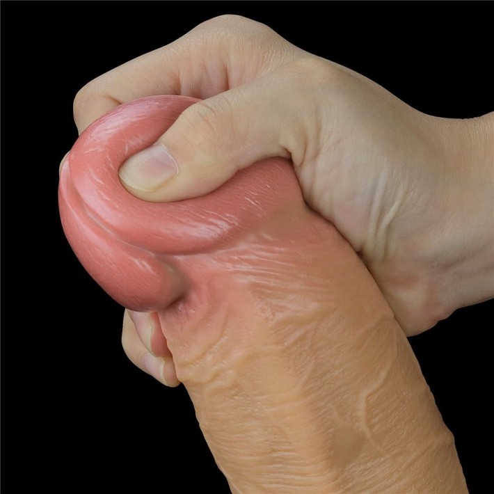 Dildo Realistic Cu Ventuza Handle Cock, Natural, 31.5 Cm 11