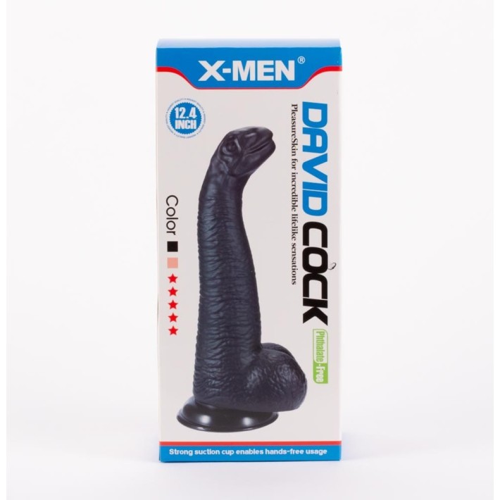 Dildo Fantasy Xxl Davids, Negru, 28 Cm 7