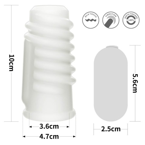Inele penis, Inel / Manson Penis Cu Vibratii Vibrating Spiral Knights Ring, Alb, pasiune.ro