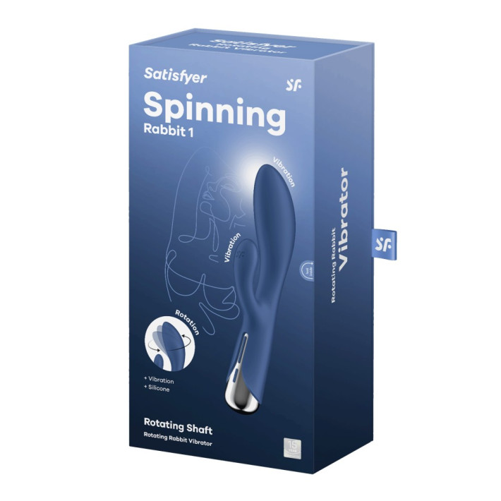 Vibrator Cu Rotatii Spinning Rabbit 1, Albastru, 20 Cm 7