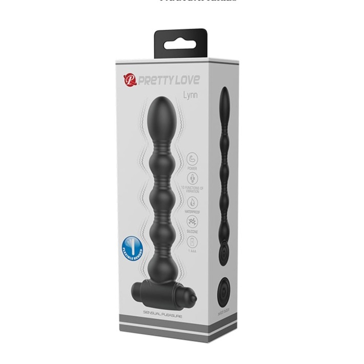 Vibrator Anal Lynn, Negru, 18 Cm 6