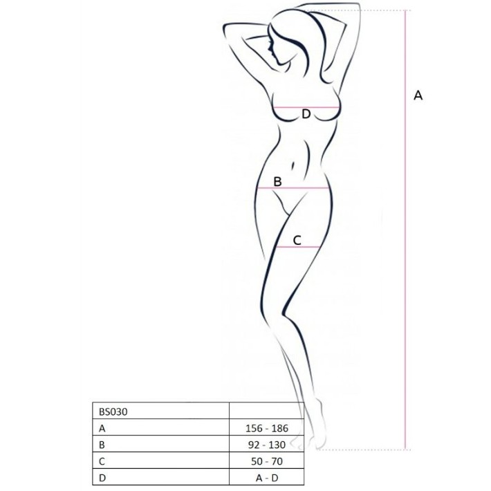 Bodystocking Passion Bs030 Alb 2