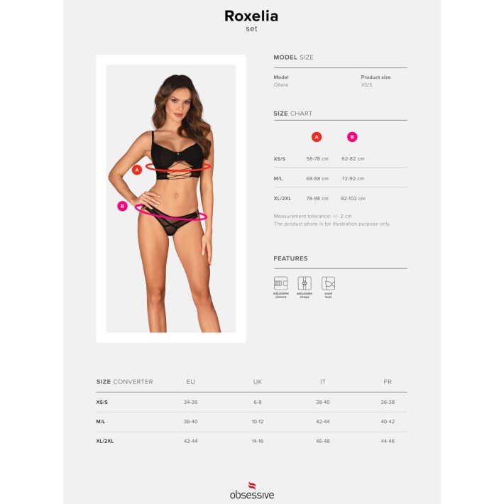 Roxelia 2-pcs Set    Xs/s M/l, Xl/2xl, Xs/s 5