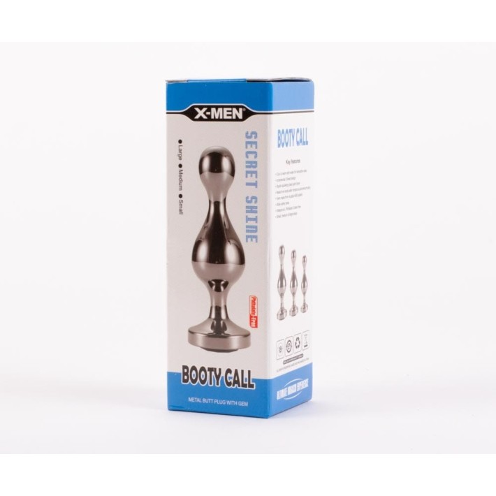 Dop Anal Cu Bijuterie Secret Shine Booty Call M Iii, Negru Metalic, 11 Cm 4