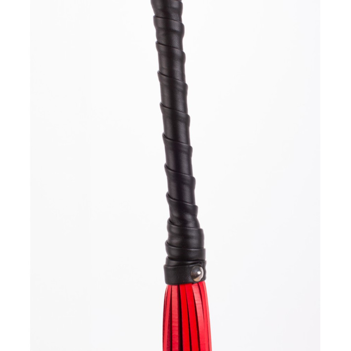 Calf Leather Handle Saddle Leather Tails Red 3