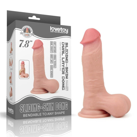 Pagina 2 - Dildouri Clasice, Dildo Realistic Dublu-stratificat Cu Testicule, Natural, 19.8 Cm, pasiune.ro