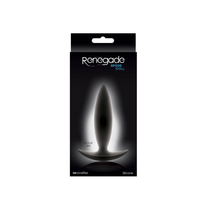 Dop Anal Renegade Spades, Small, Negru, 10 Cm 2