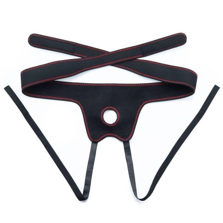 Set Ham Strap-on Si Dildo Cu Vibratii Easy Strapon, Negru, 19 Cm 14