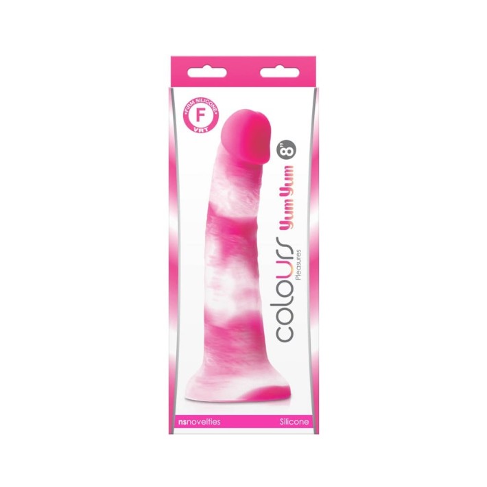 Dildo Clasic Colours Pleasures Yum Yum, Roz, 20 Cm 2