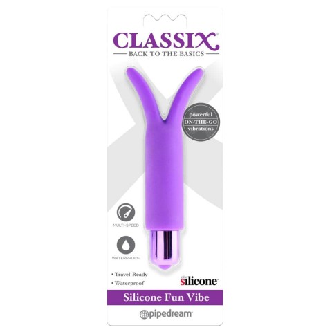 silicone, Vibrator Silicone Fun Vibe, Mov, 12.5 Cm, pasiune.ro