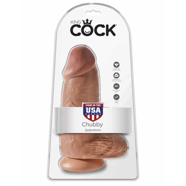 Dildo Clasic Cu Testicule King Cock chubby, Natural, 22.5 Cm 2