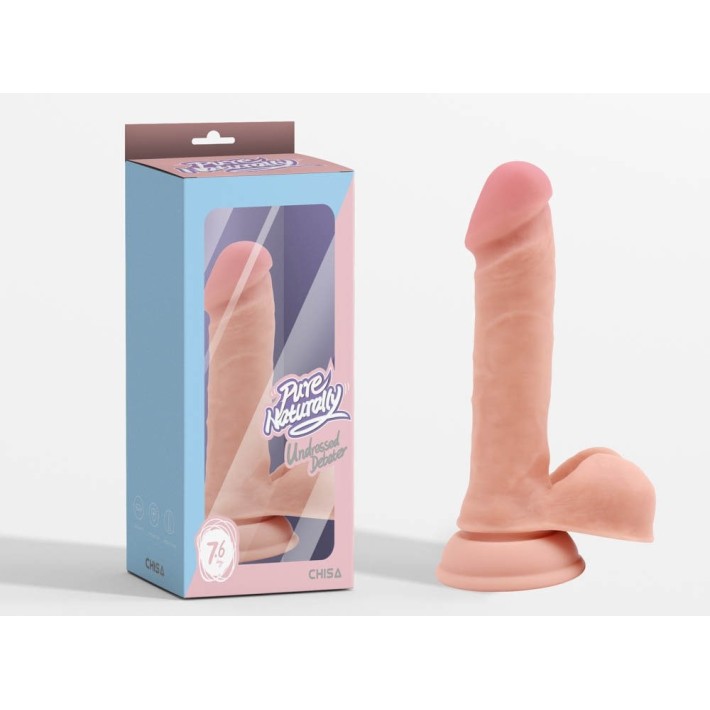 Dildo Clasic Cu Ventuza Undressed Debater, Natural, 19 Cm 2