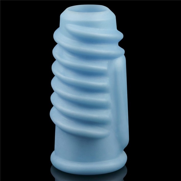 Inel / Manson Penis Cu Vibratii Spiral Knights, Albastru 6