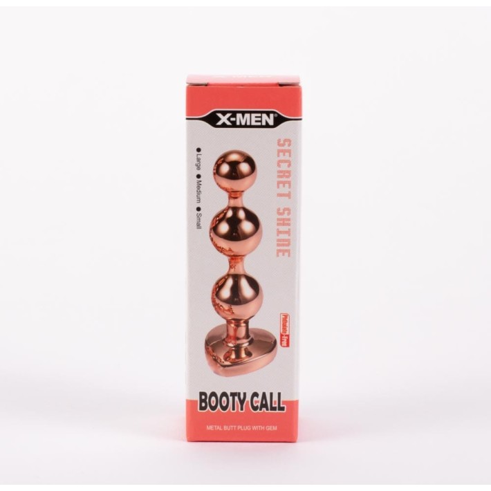 Dop Anal Cu Bijuterie Secret Shine Booty Call M, Metalic, 12.5 Cm 4