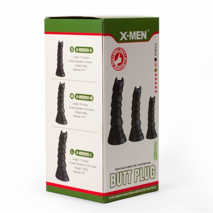 Dop Anal Monster Plug 2 M, Negru, 22.5 Cm 6