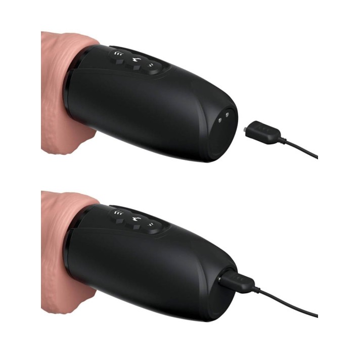 Vibrator Realistic Cu Functie Penetrare King Cock Triple Density, Natural, 16.5 Cm 3