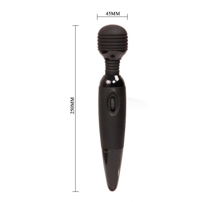Vibrator Bagheta Power Wand, Negru, 25 Cm 3