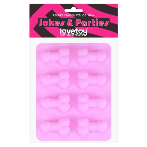 lovetoy, Tava Pentru Cuburi De Gheata In Forma De Penis, Roz, pasiune.ro