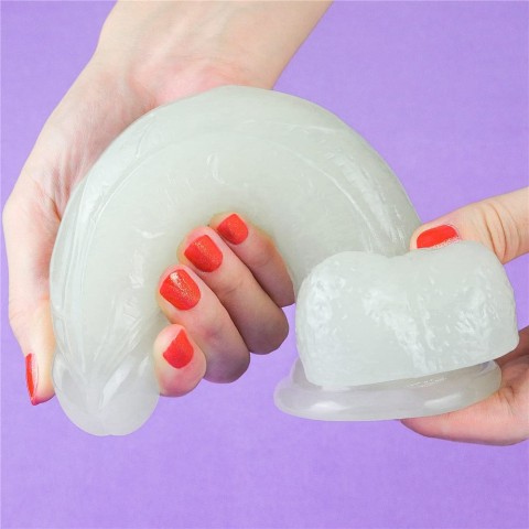 Pagina 2 - Dildouri Clasice, Dildo Clasic Fosforescent Lumino Play, Alb, 19 Cm, pasiune.ro