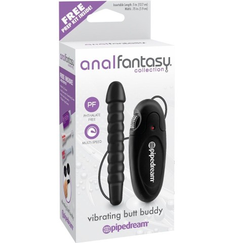 Vibratoare Anale, Dop Anal Vibrating Butt Buddy, Negru, 13 Cm, pasiune.ro