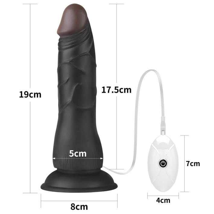 Set Ham Strap-on Si Dildo Cu Vibratii Easy Strapon, Negru, 19 Cm 7