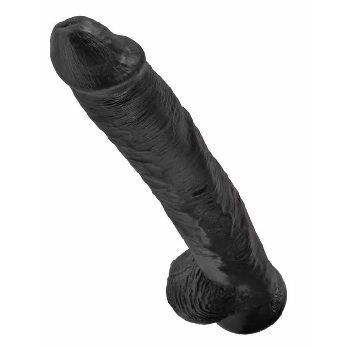 Dildo Clasic Cu Ventuza King Cock, Negru, 35.5 Cm 2