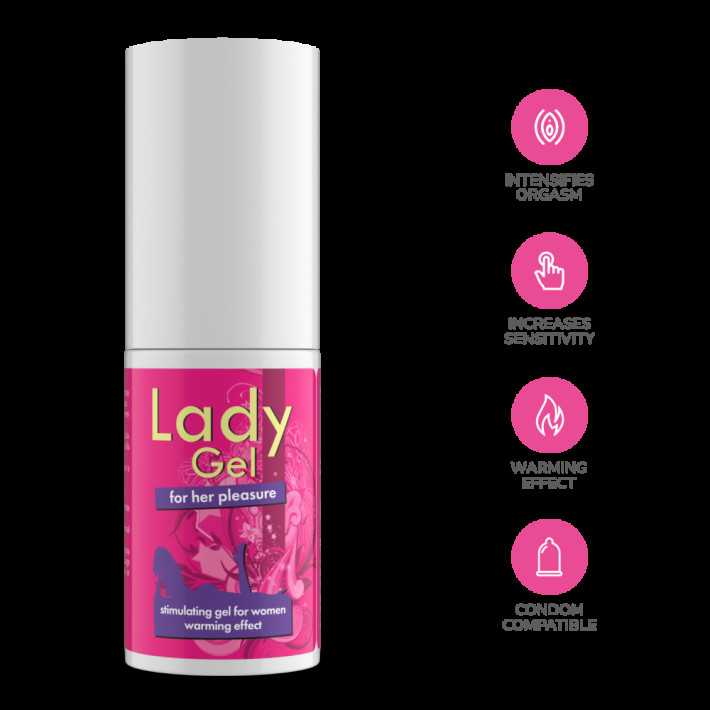 Gel Stimulant Cu Efect Incalzire Pentru Femei Lady Gel, 30 Ml 4