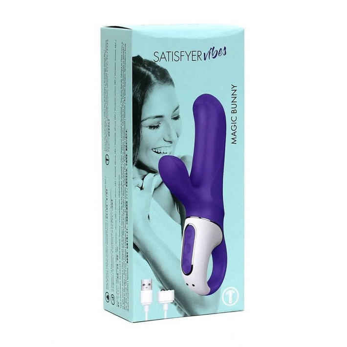 Vibrator Magic Bunny, Albastru, 17.5 Cm 5
