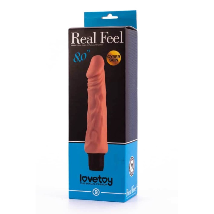 Vibrator Realistic Real Feel Cyberskin, Natural, 20 Cm 4
