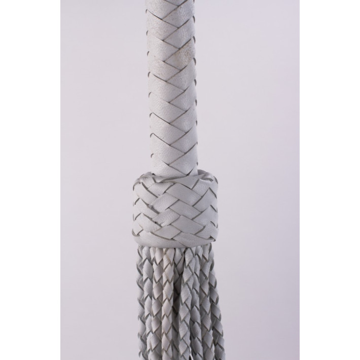 Kid Handle Kid Leather Braided Tails White_b15o25_3 4