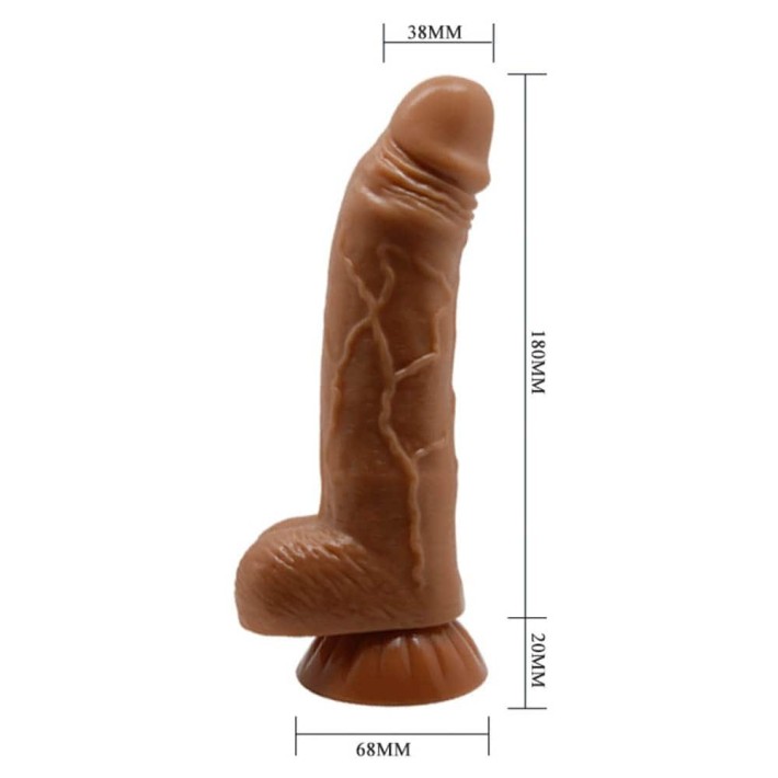 Dildo Super Realistic Beautiful Angelo, Brun, 20 Cm 2