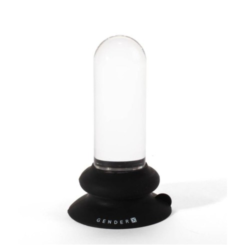 bila, Dop Anal Cu Ventuza Detasabila, Transparent + Negru, 14 Cm, pasiune.ro