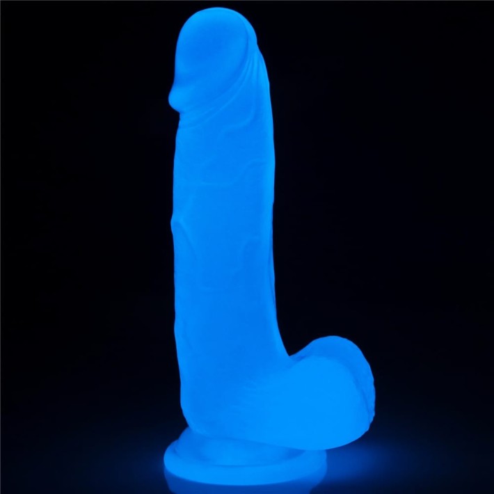 Dildo Clasic Fosforescent Lumino Play, Alb, 19 Cm 7