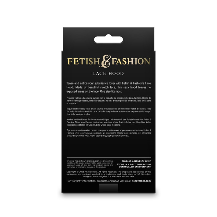 Fetish & Fashion - Lace Hood - White - Alternate Package 2