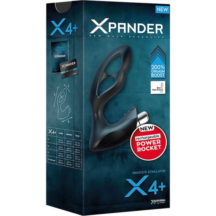 Vibrator Anal Xpander X4, Marimea L, Negru 2