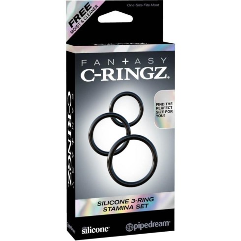 silicone, Set 3 Inele Penis Silicone Stamina, pasiune.ro