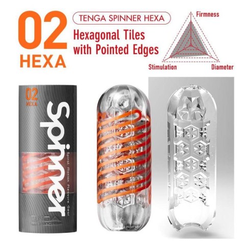 Tenga, Masturbator Rotativ Spinner 02 Hexa, pasiune.ro