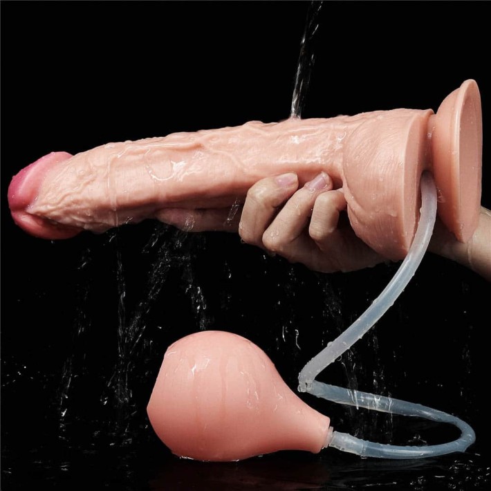 Dildo Clasic Cu Functie Ejaculare Squirt Extreme, Natural, 25 Cm 11