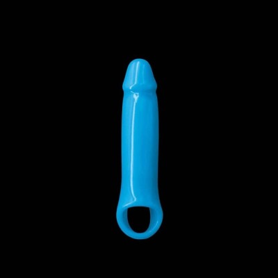 Extensie/manson Penis Fosforescent Firefly, S, Albastru