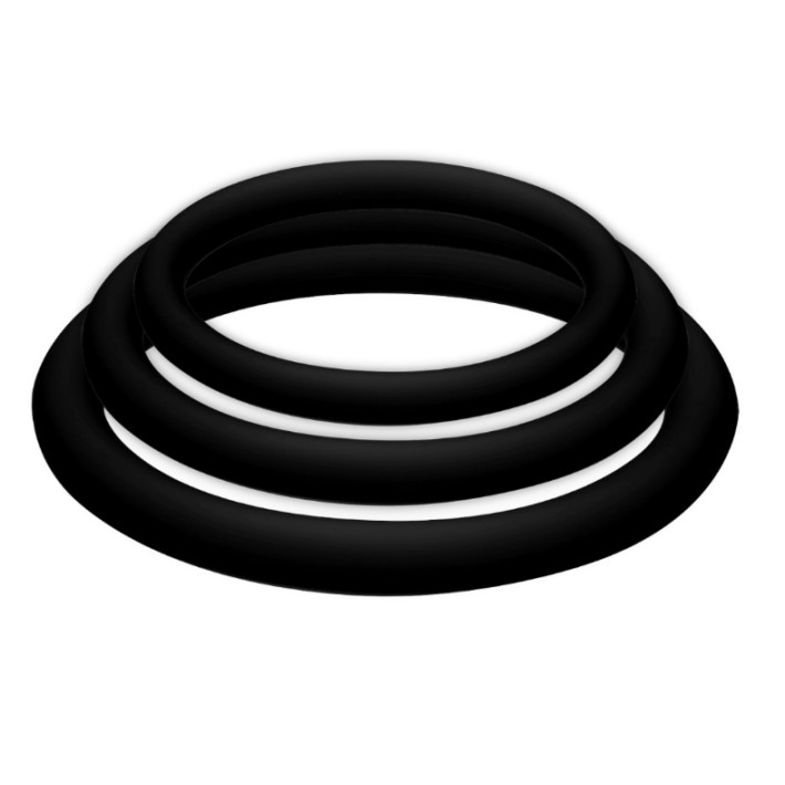 Set 3 Inele Penis Potenzone (s, M, L), Negru 2