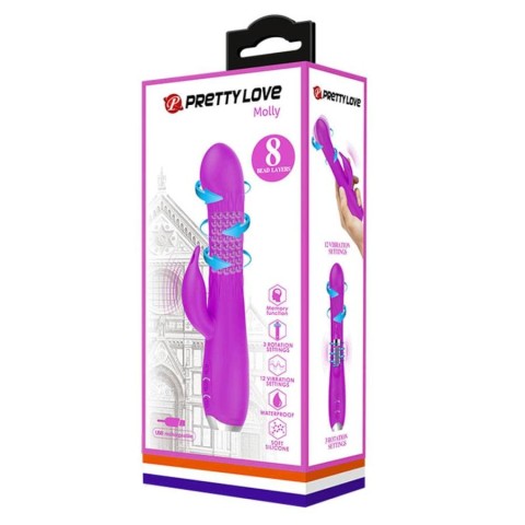 Pagina 3 - Pretty Love, Vibrator Cu Rotatii Molly, Mov, 20.5 Cm, pasiune.ro