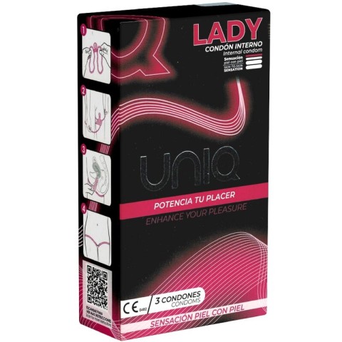 Uniq, Prezervative Femei Fara Latex Uniq, 3 Bucati, pasiune.ro