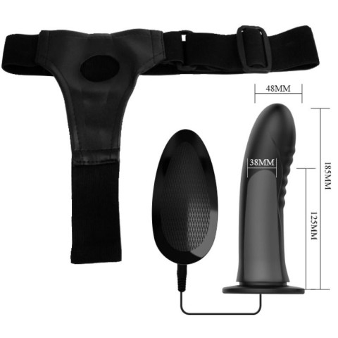 Pretty Love, Strap-on/extensie Penis Cu Vibratii Myron, 18 Cm, pasiune.ro