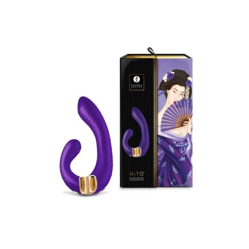 stimulator, Vibrator Dublu Miyo, Mov, pasiune.ro