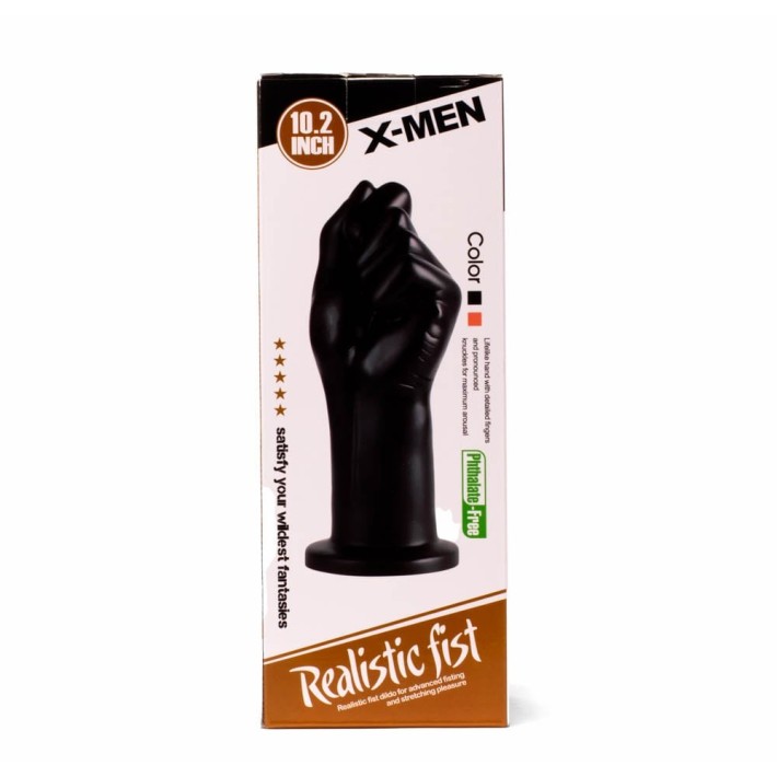 Dildo Realistic Pumn Fisting, Negru, 26 Cm 4